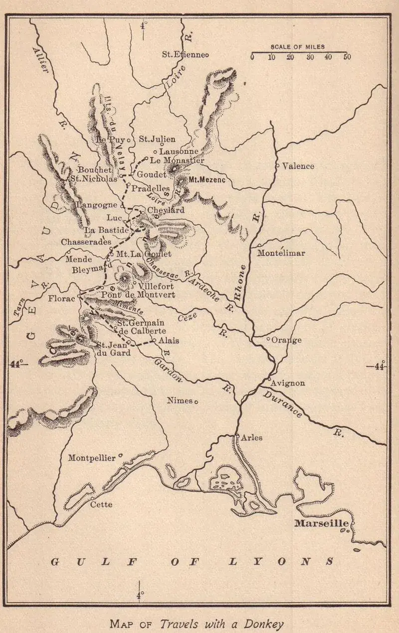 Carte d'accès au gîte du Pont de Burgen sur le Chemin de Stevenson GR70